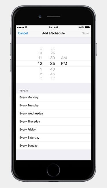 Scheduled check-ins… Peace of mind 