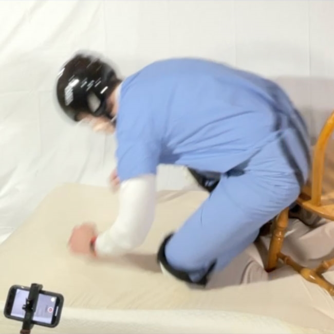 Phase 2: Proof of concept lab study. Low vs. high fall sensitivity and accuracy determination.